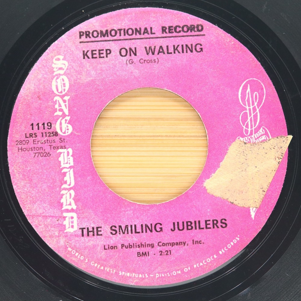 SMILING JUBILERS - KEEP ON WALKING / THE LORD WILL MAKE A WAY - BLACK GOSPEL 45
